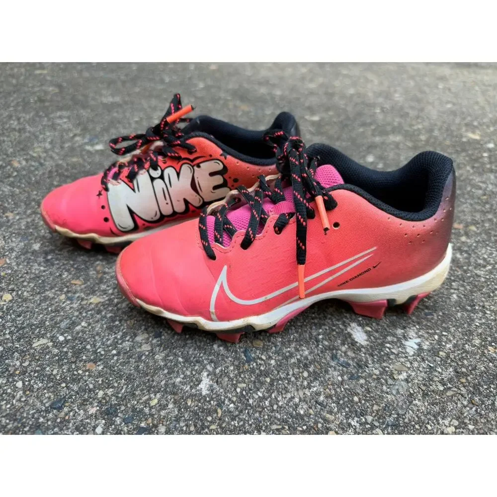Nike HyperDiamond Fast Flex Youth Girls Softball Cleats Size 2.5Y FZ8655-600